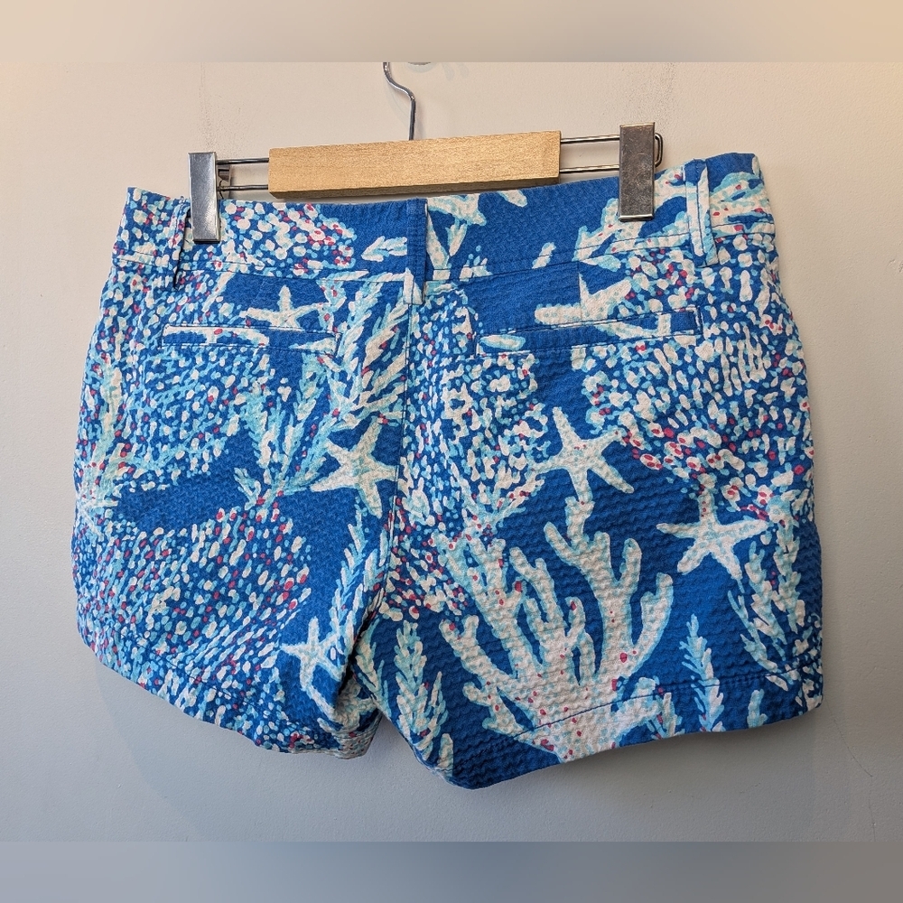 Lilly Pulitzer Callahan Short Brewster Blue Good Reef starfish Size 10 Blue - Picture 6 of 13